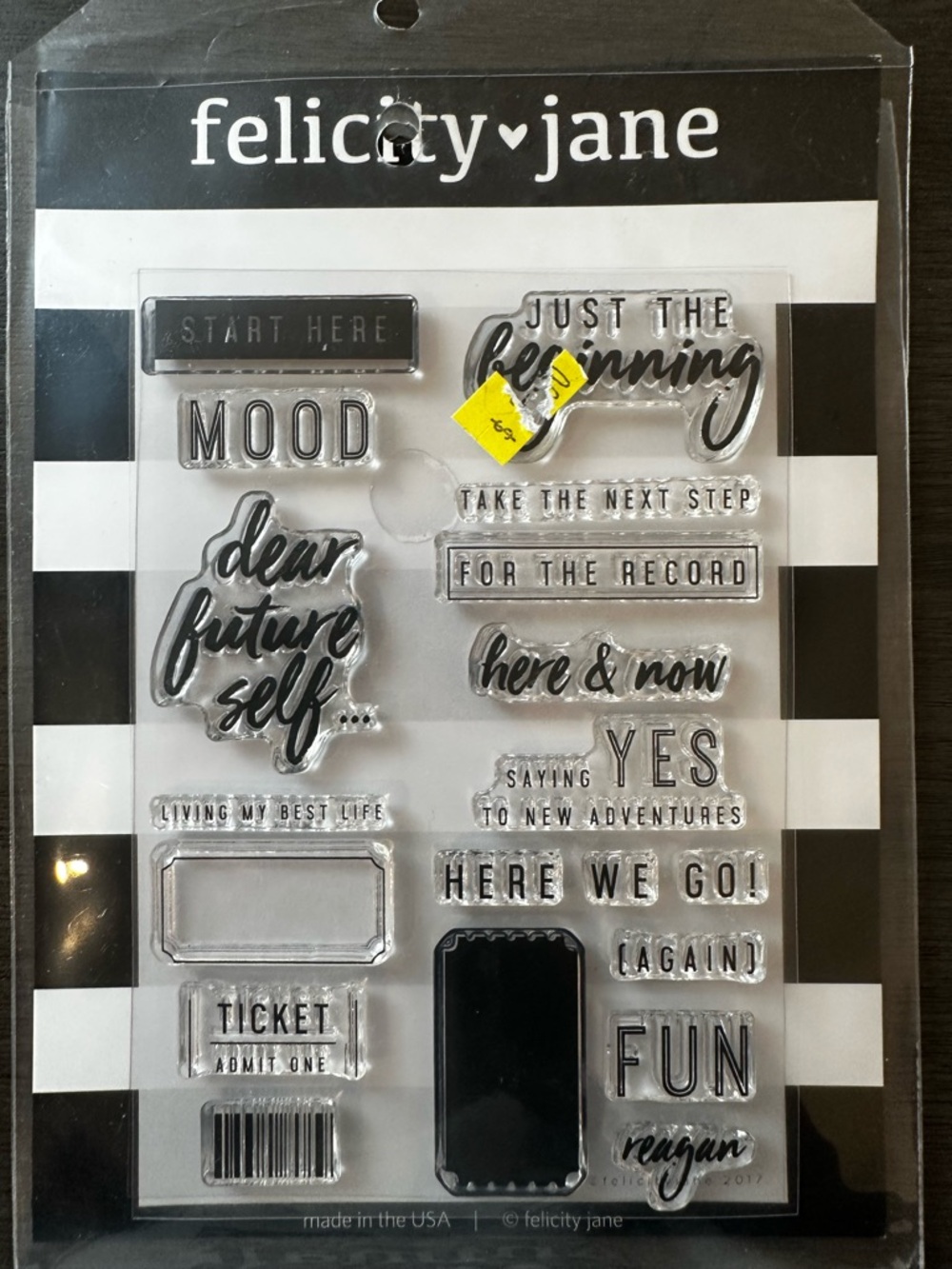Felicity Jane Clear Rubber Stamp Sayings Set